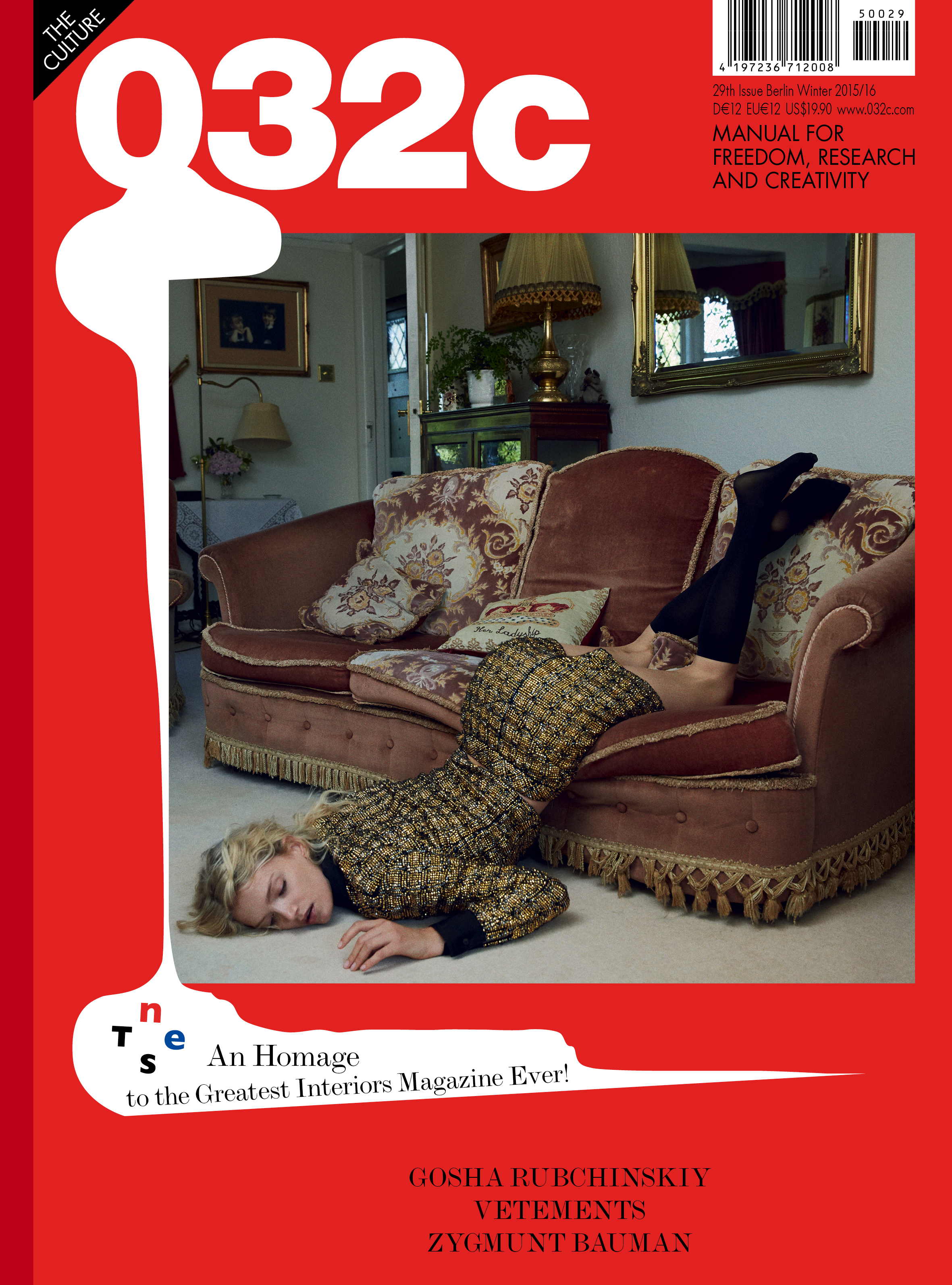 Cover of 032c - № 29 - Winter 2015-2016 (Alternate 1)