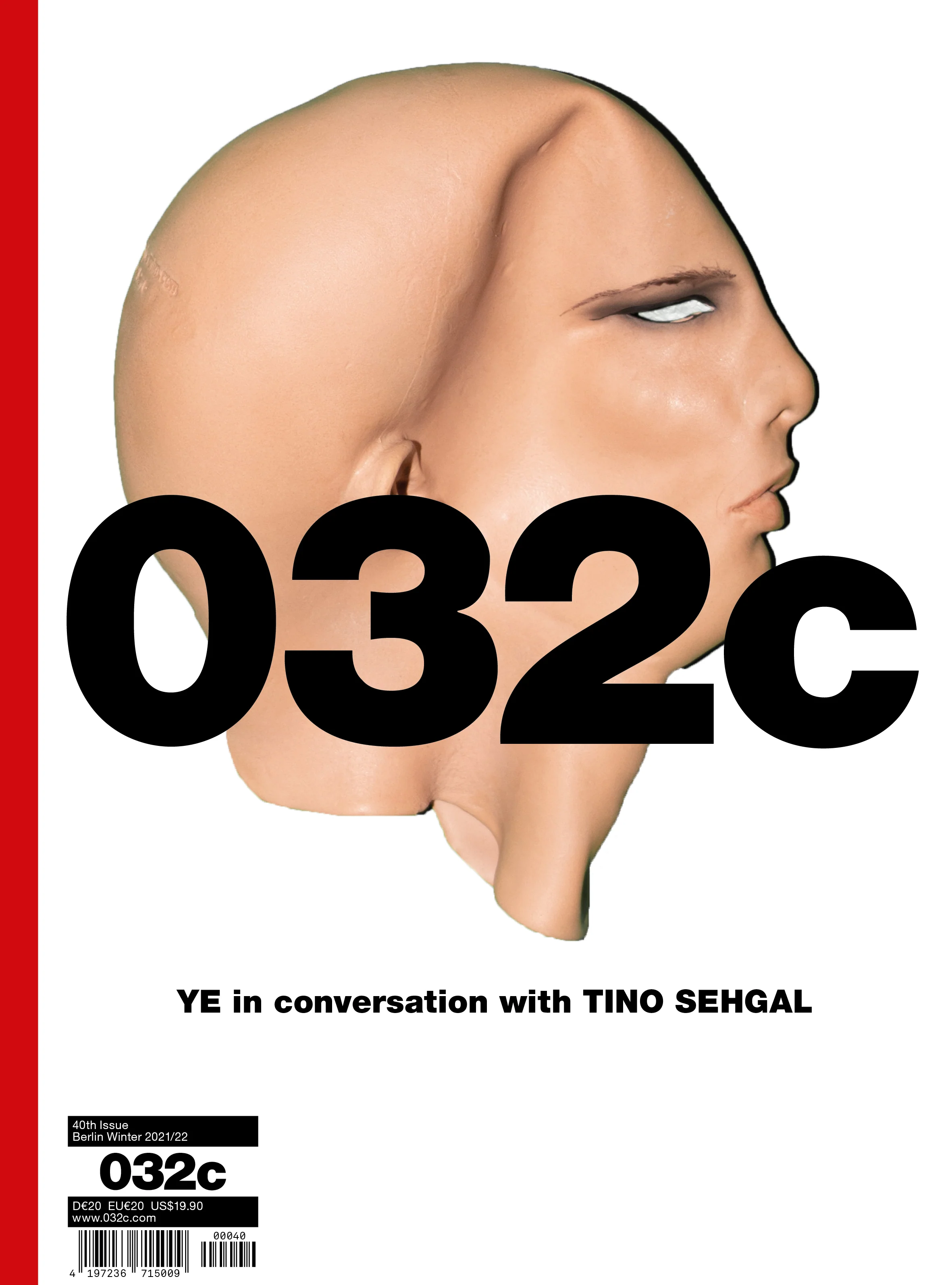 Cover of 032c - № 40 - Winter 2021-2022 (Alternate 1)
