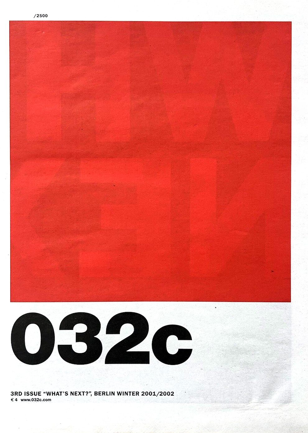 Cover of 032c - № 3 - Winter 2001-2002