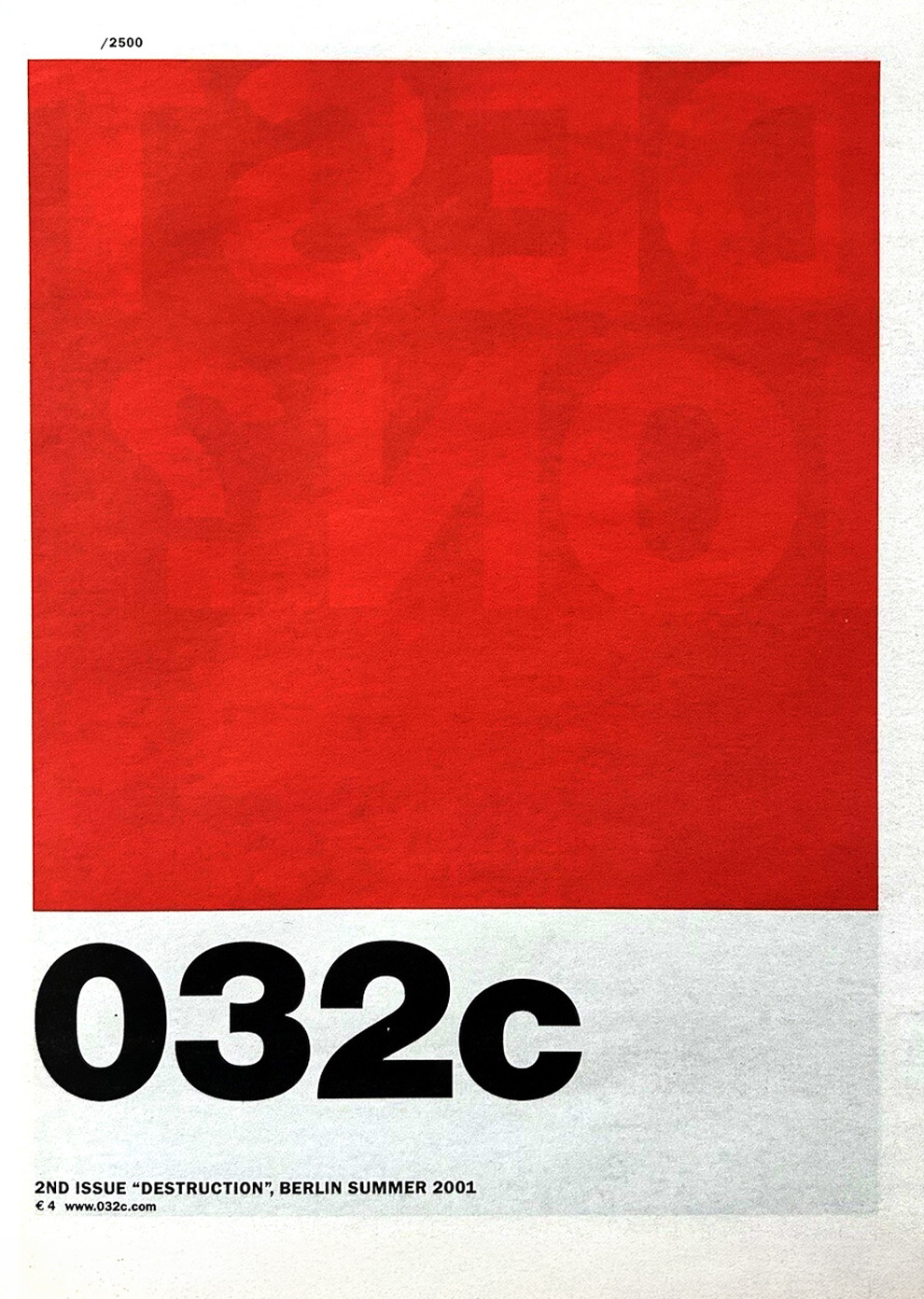 Cover of 032c - № 2 - Summer 2001